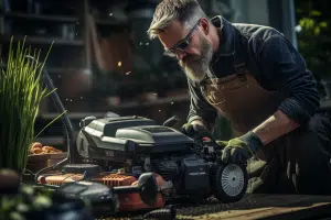Filtre à air tondeuse gazon huilé : causes et solutions de réparation