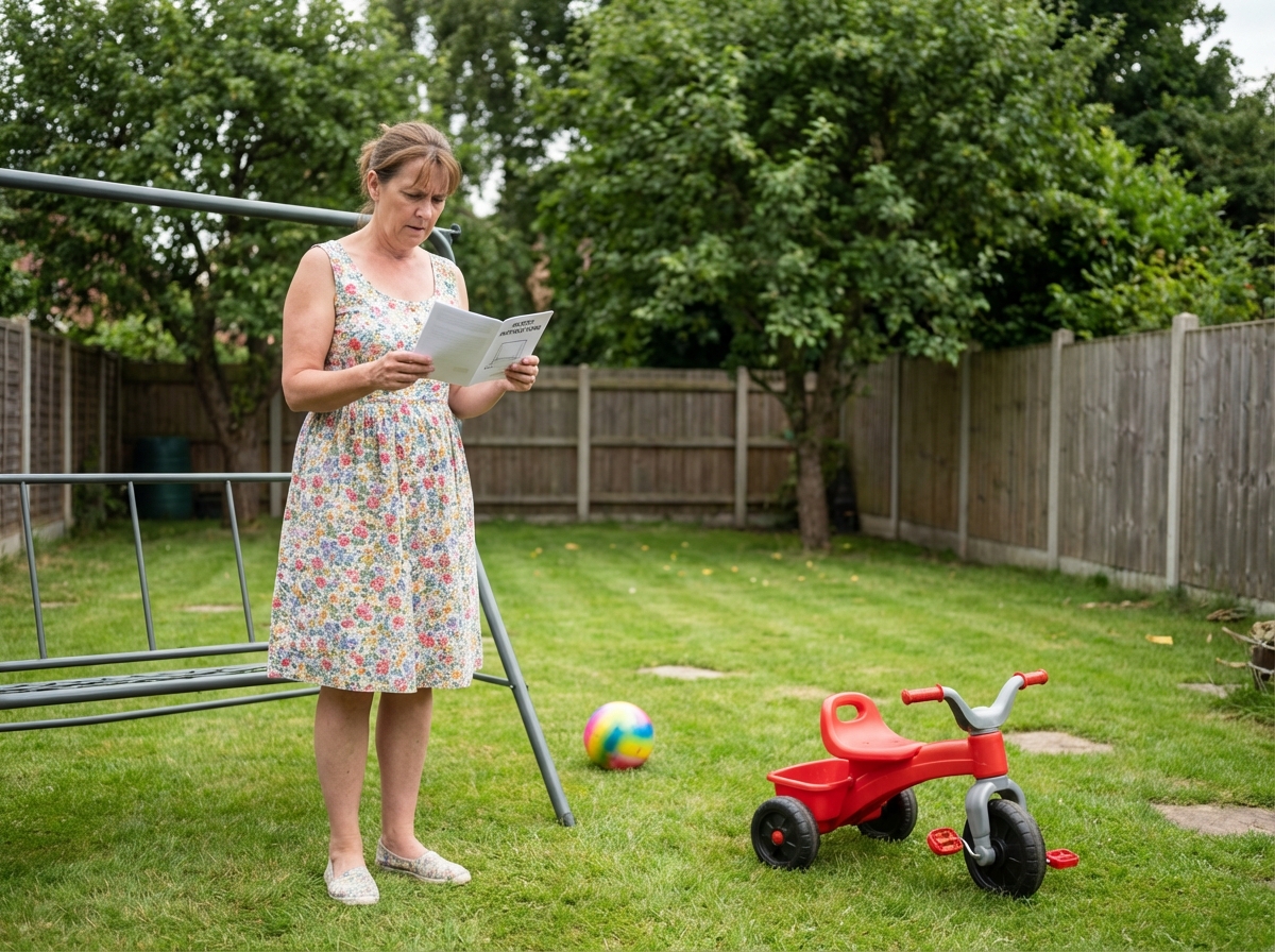 Femme lit les instructions de sécurité d