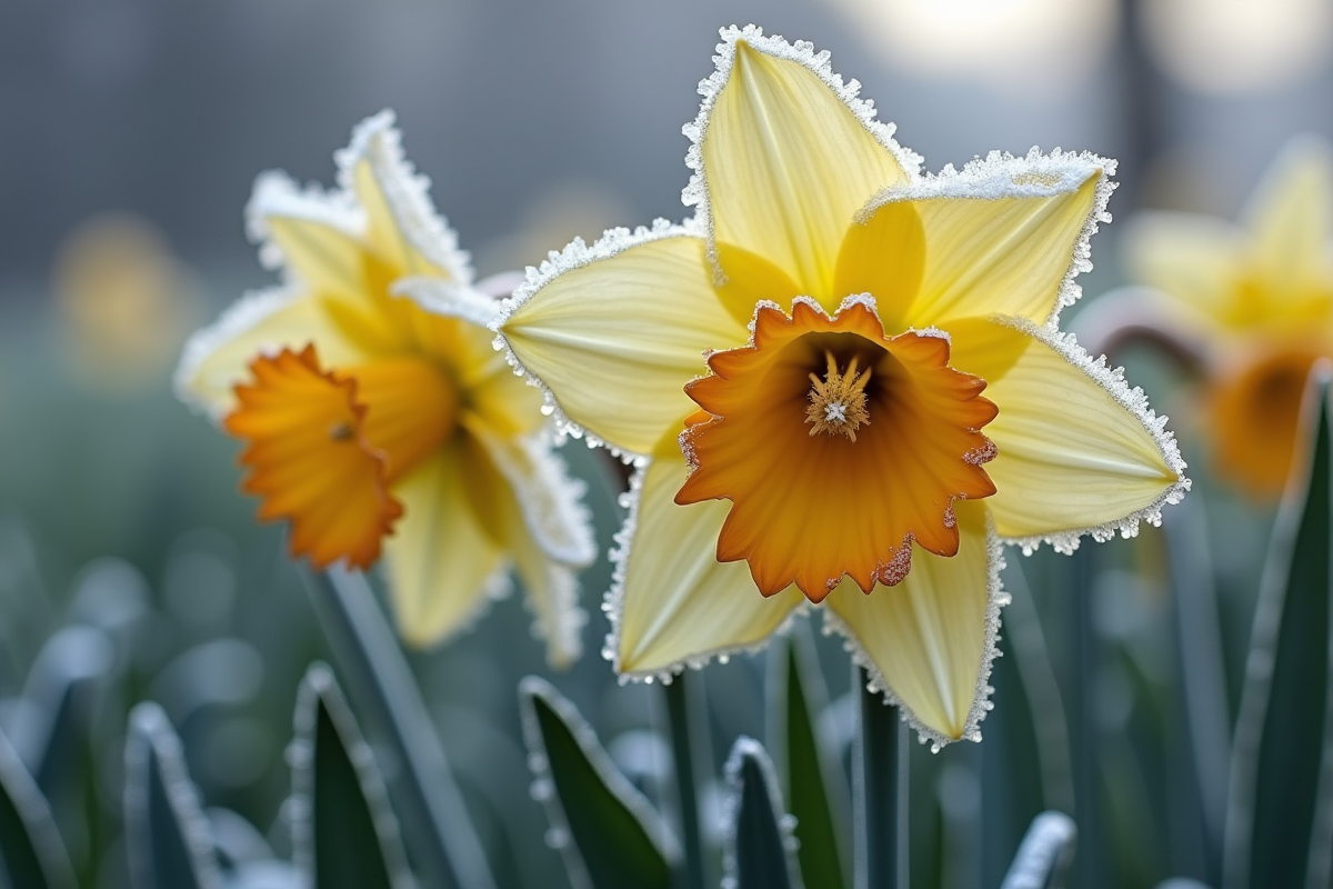 fleurs gelées