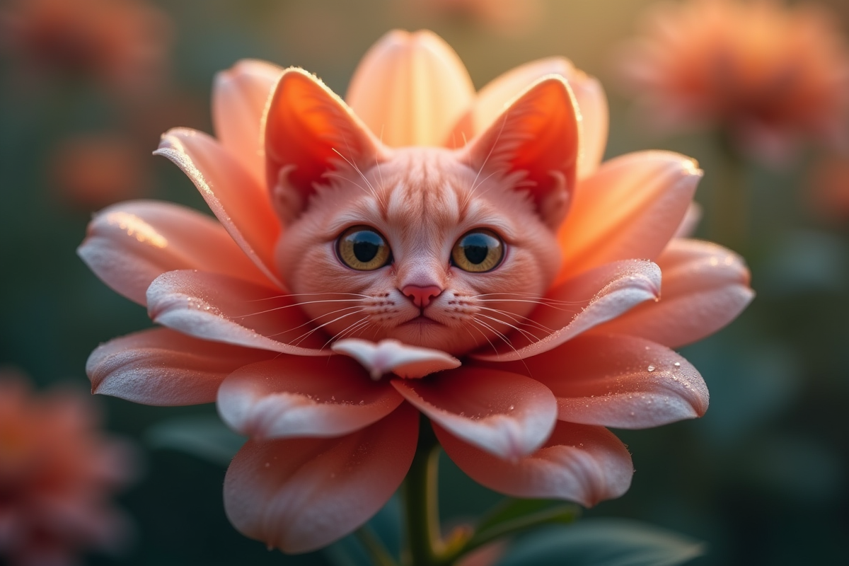 fleurs chat